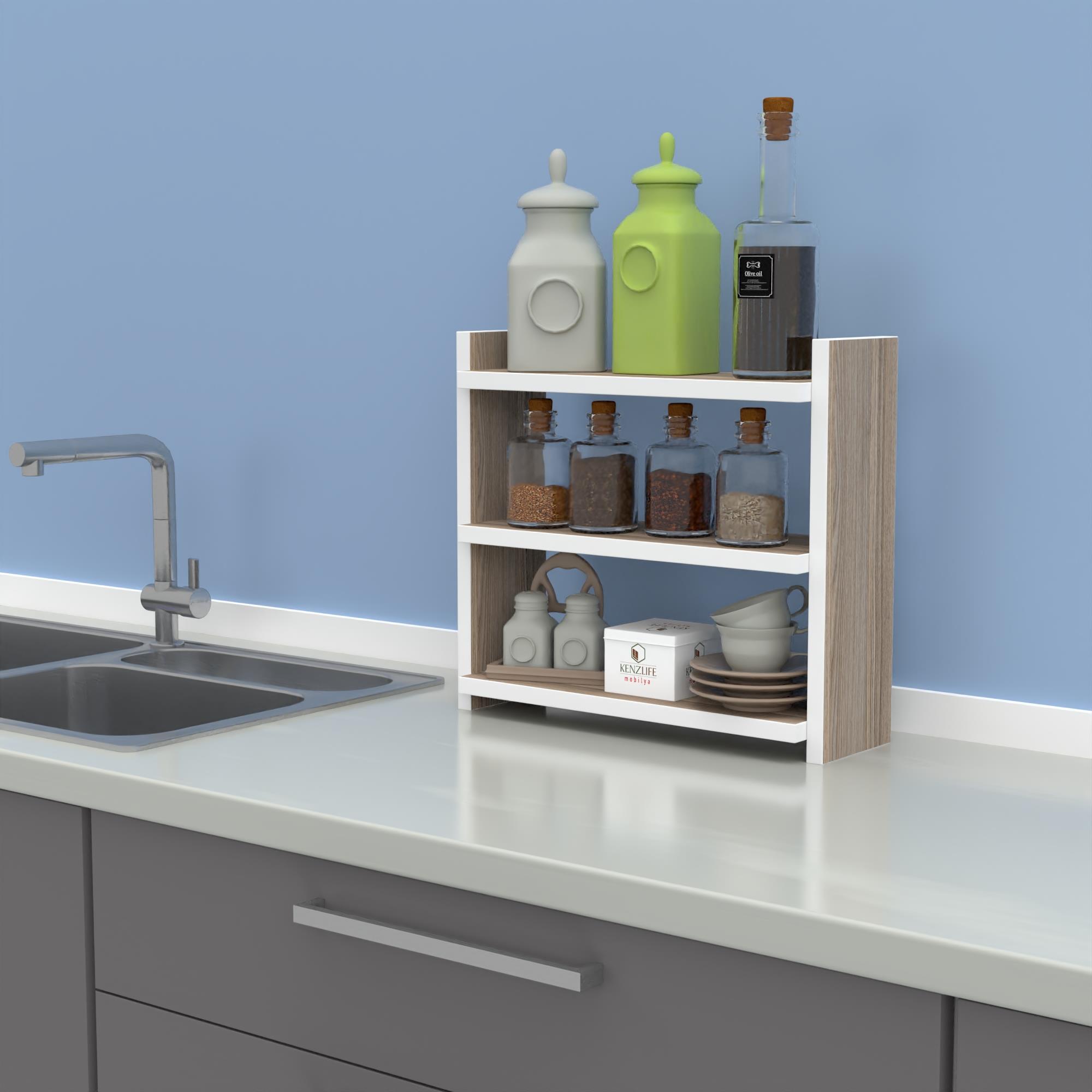 Kenzlife mutfak rafı apti crd 040*040*15 duvar tezgah