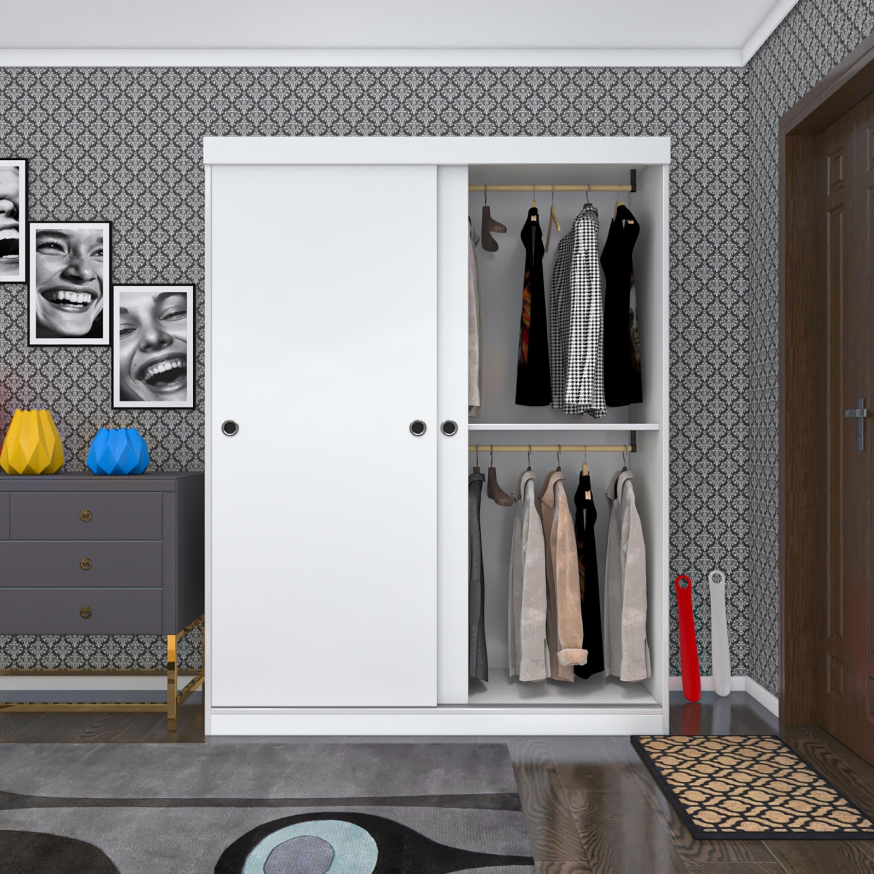 Kenzlife portmanto ayakkabılık plevne mat beyaz 180*140*50 suntalam 24 çift ayakkabı kapasitesi