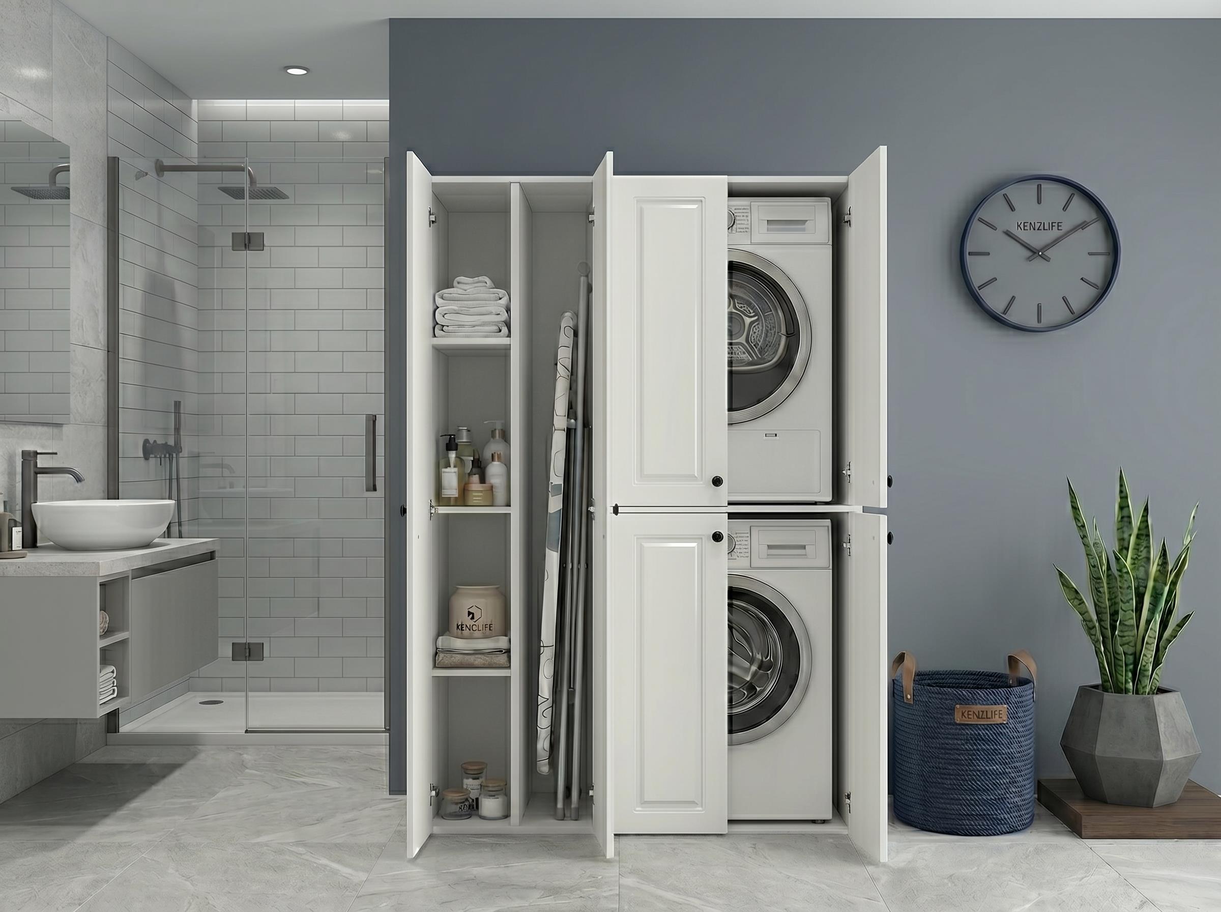 Kenzlife membran çamaşır kurutma makinesi dolabı yaromira sol byzbyz çerçeve 180*120*64 mebran kapak MDF gövde