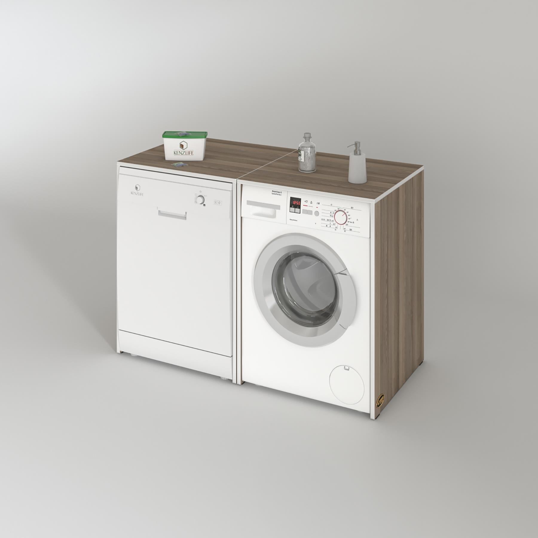 Kenzlife çamaşır&kurutma&bulaşık makinesi dolabı naumkare crd 90*140*60 kapaksız arkalıksız