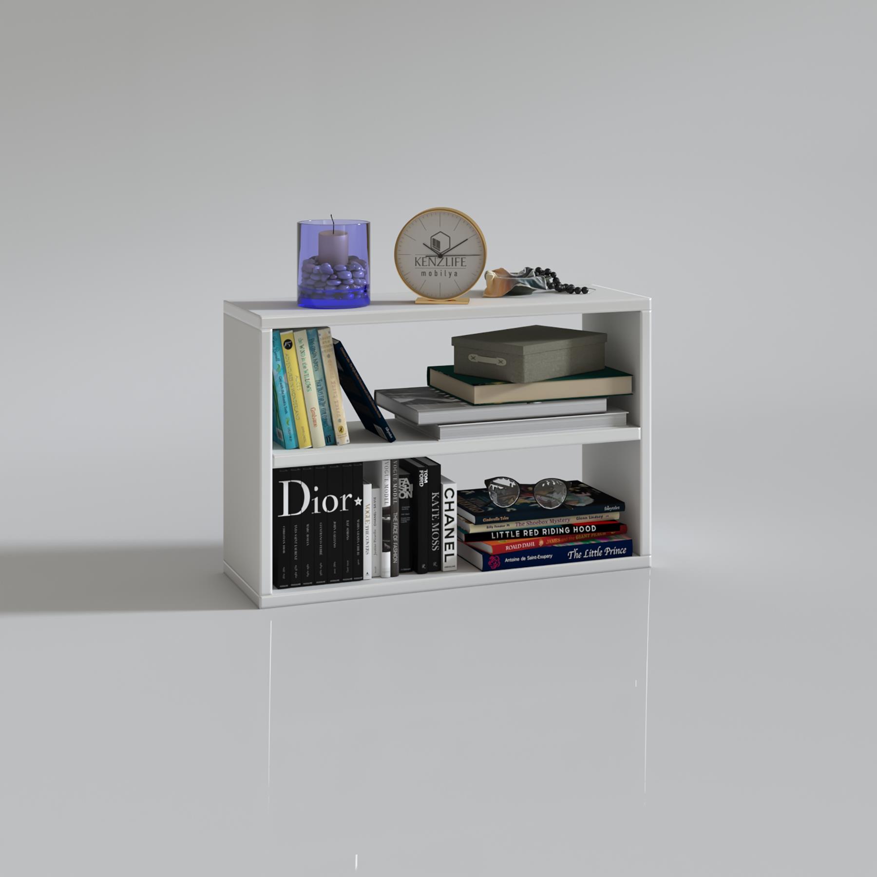 Kenzlife kitaplık nihan 040*060*20 byz duvar rafı