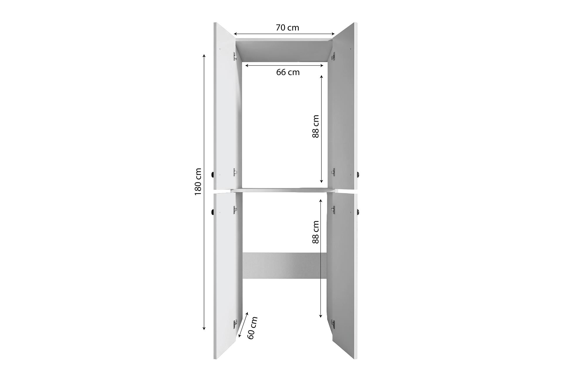 Kenzlife membran çamaşır-bulaşık makinesi dolabı kapaklı roksana byzbyz çerçeve 180*70*60 mebran kapak MDF gövde banyo çift katlı arkalıksız