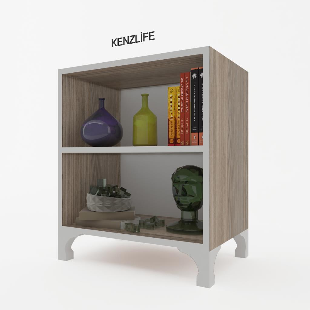 Kenzlife kitaplık tuğçe 068*030*020 crd ayaklı mutfak dolabı banyo ofis ayakkabılık kiler