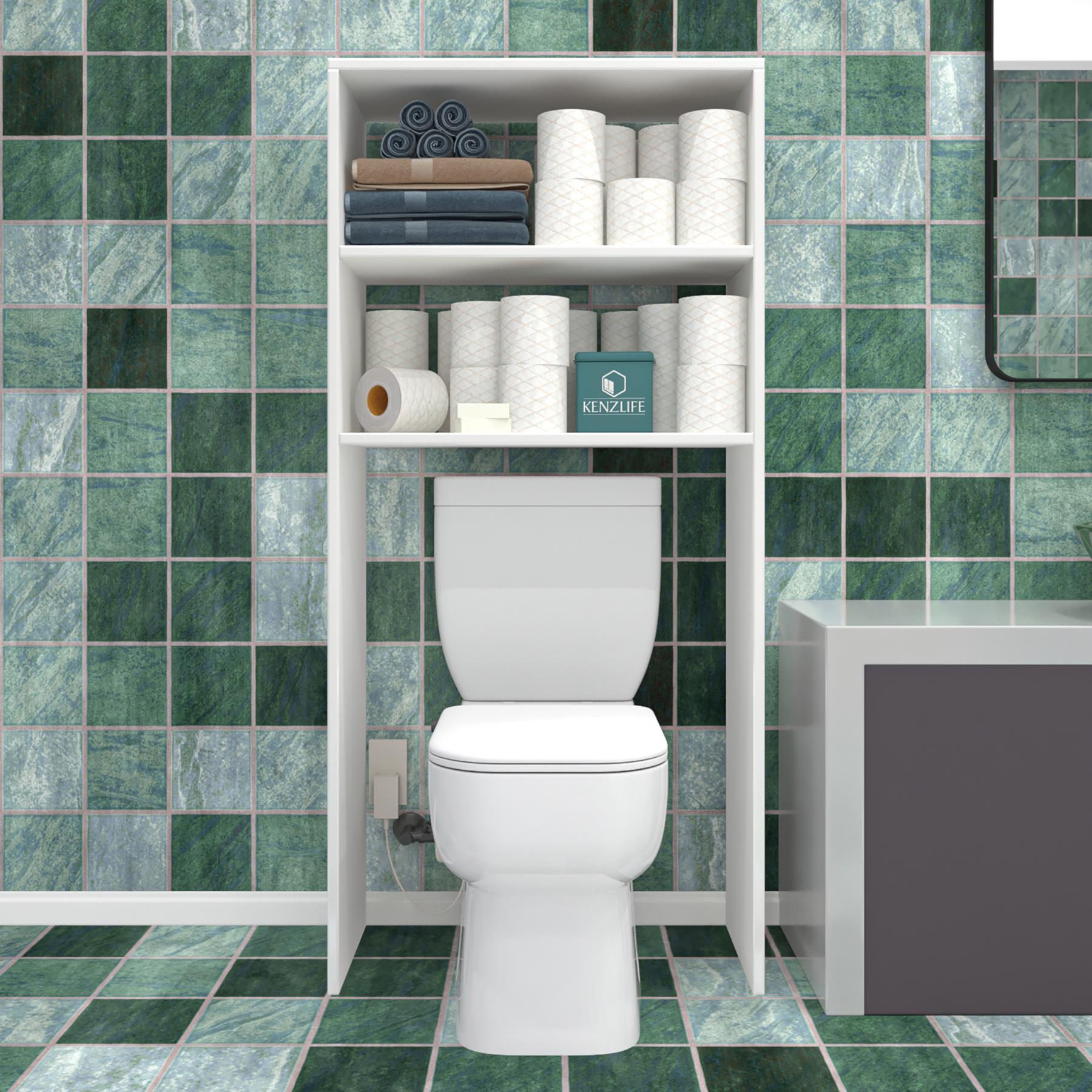 Kenzlife klozet banyo dolabı detoks mat beyaz 150*060*19 arkalıksız suntalam duvara monte aparatlı