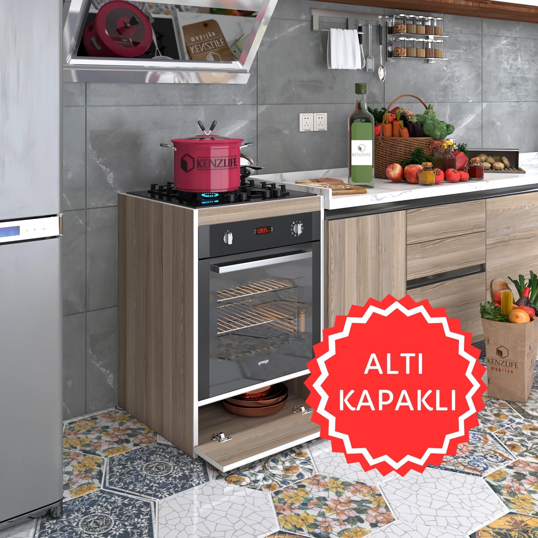 Kenzlife ankastre modülü kabini berilyum crd fırın ocak dolabı kapaklı