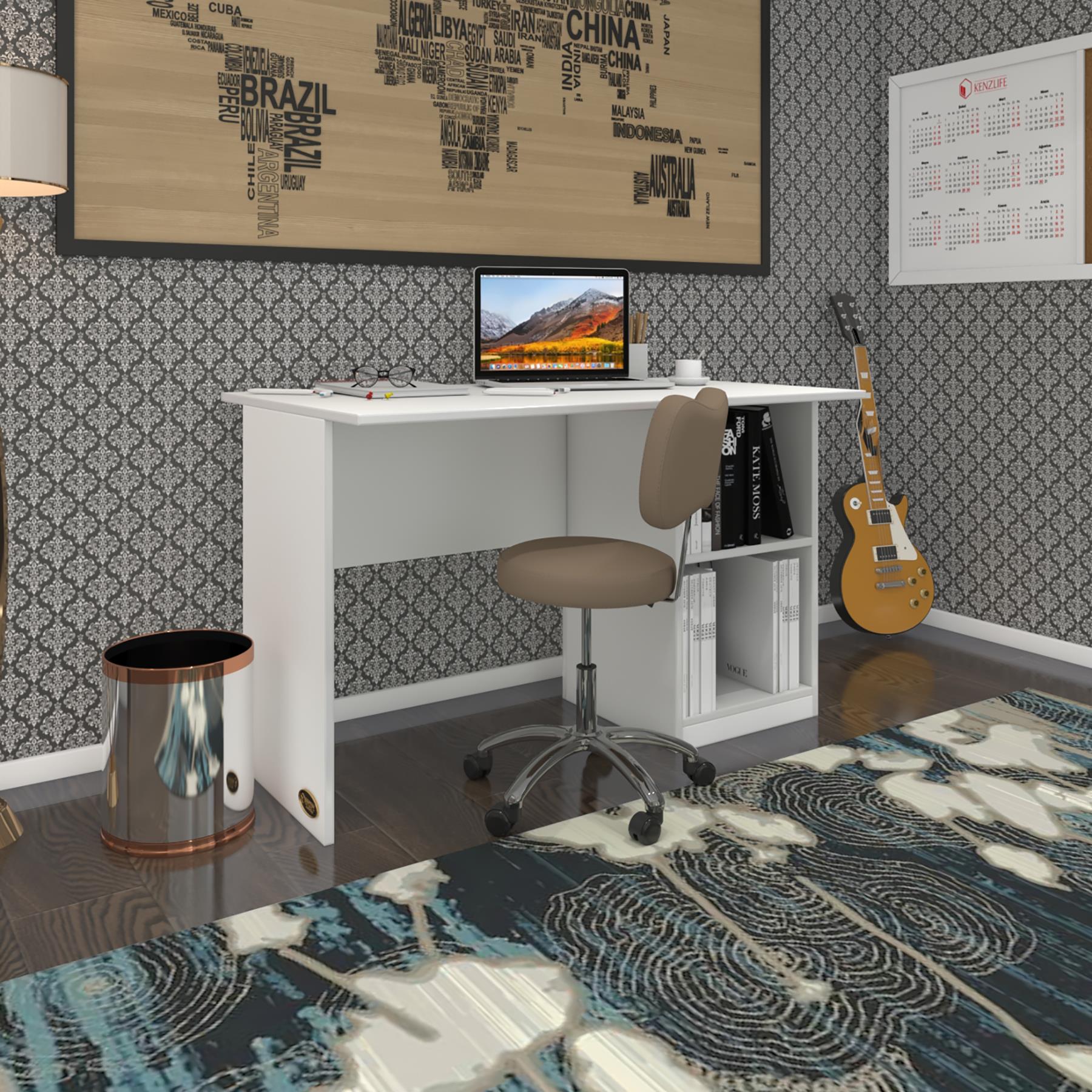 Kenzlife ofis masası kamikaze byz sağ 75*150*80 raflı dolap şeritli bilgisayar çalışma masası