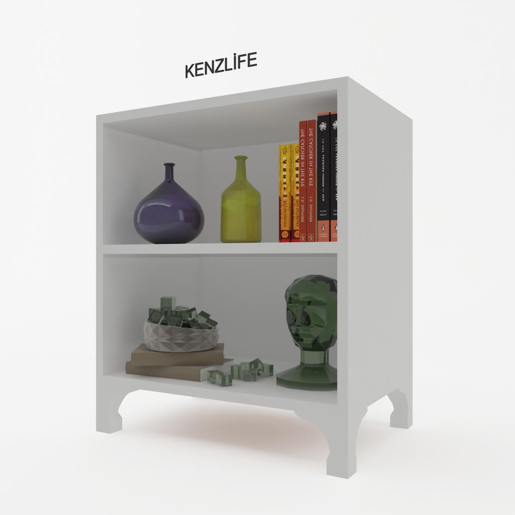 Kenzlife kitaplık tuğçe 068*040*020 byz ayaklı mutfak dolabı banyo ofis ayakkabılık kiler