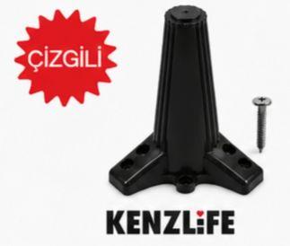 Kenzlife mobilya dolap kanepe baza ayağı zirve siyah çizgili plastik 01 adet 15 cm yükseklik