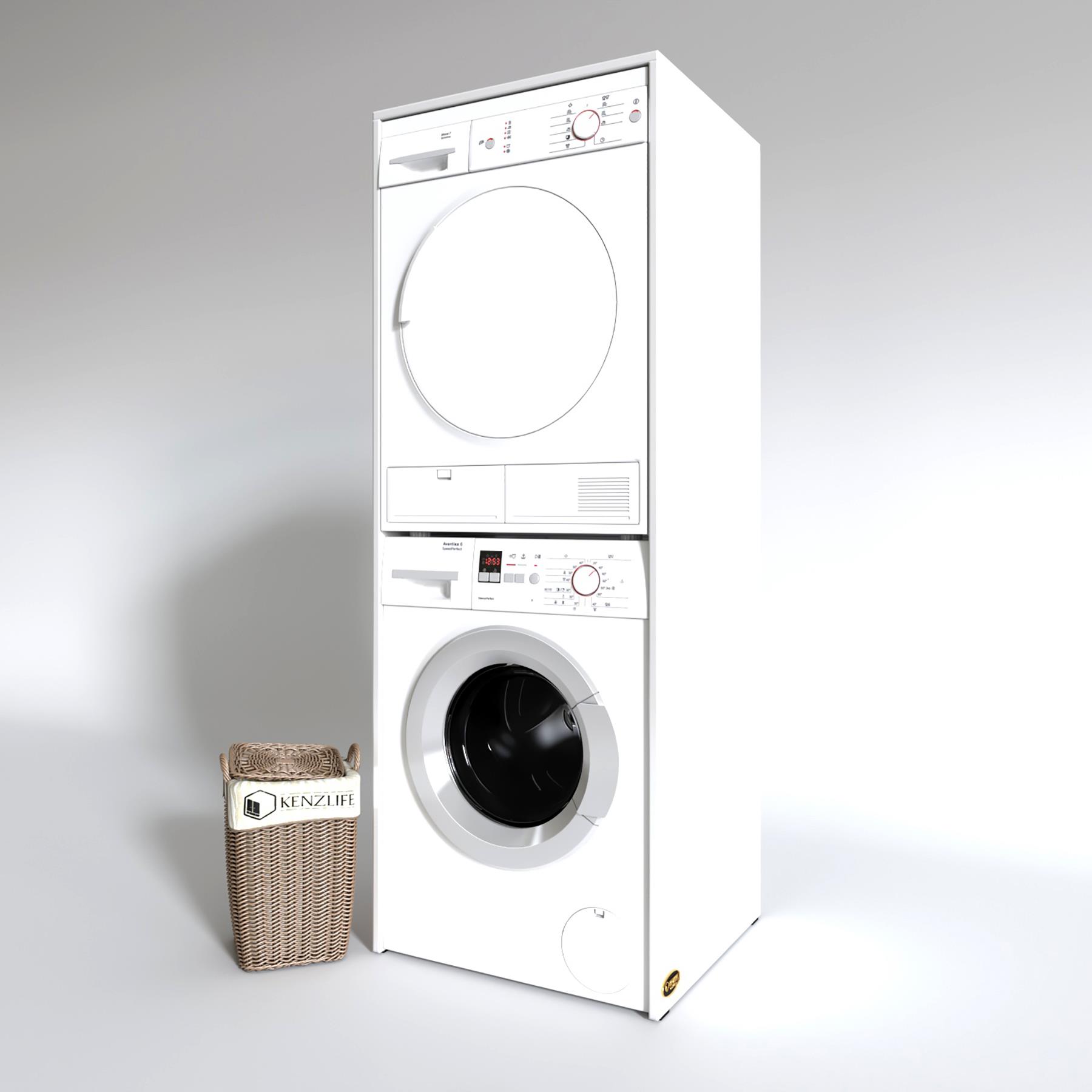 Kenzlife çamaşır-kurutma makinesi dolabı zakharmdf byz 180*70*60 % 100 mdf full mdf banyo kapaksız arkalıksız