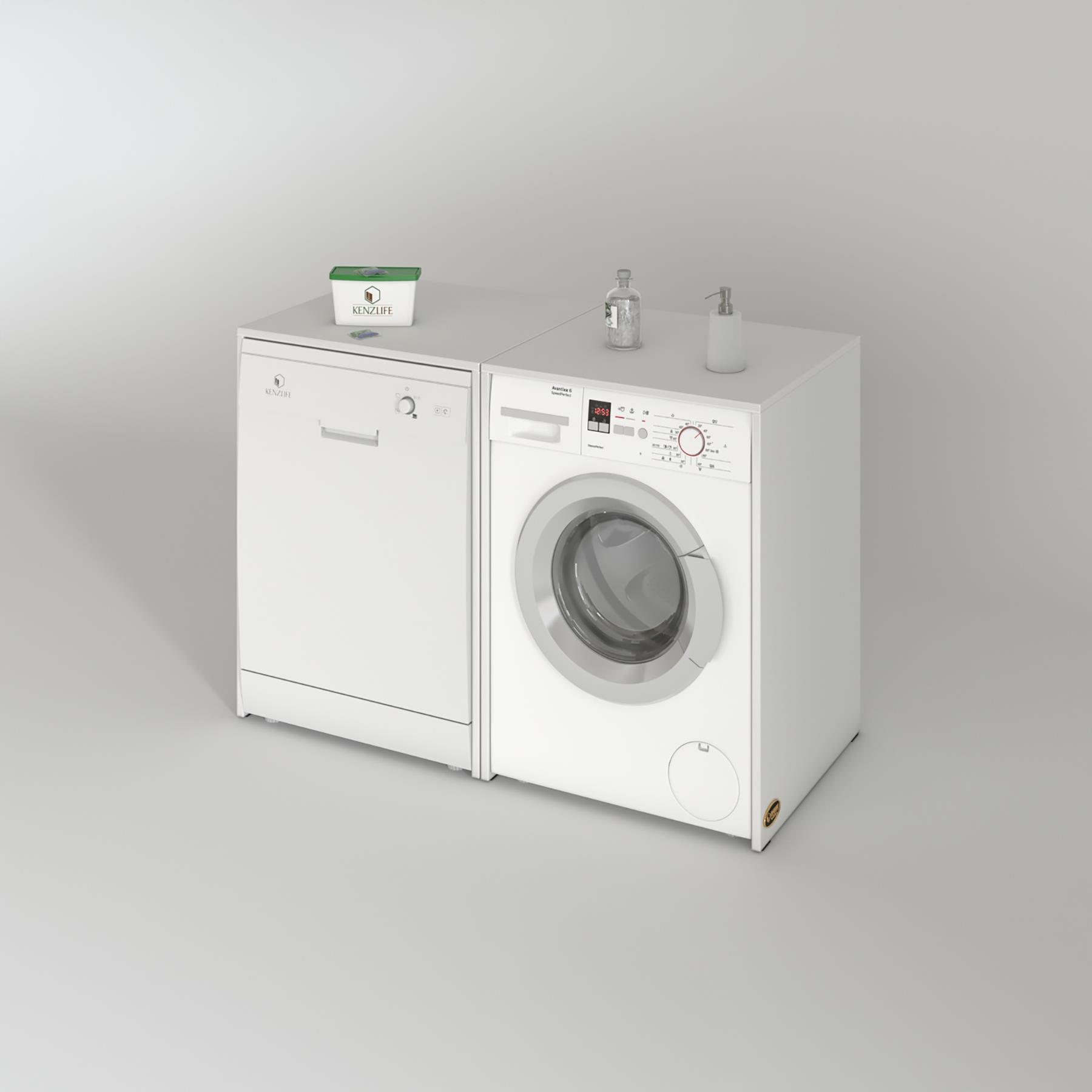 Kenzlife çamaşır&kurutma&bulaşık makinesi dolabı naumkare byz 90*140*60 kapaksız arkalıksız
