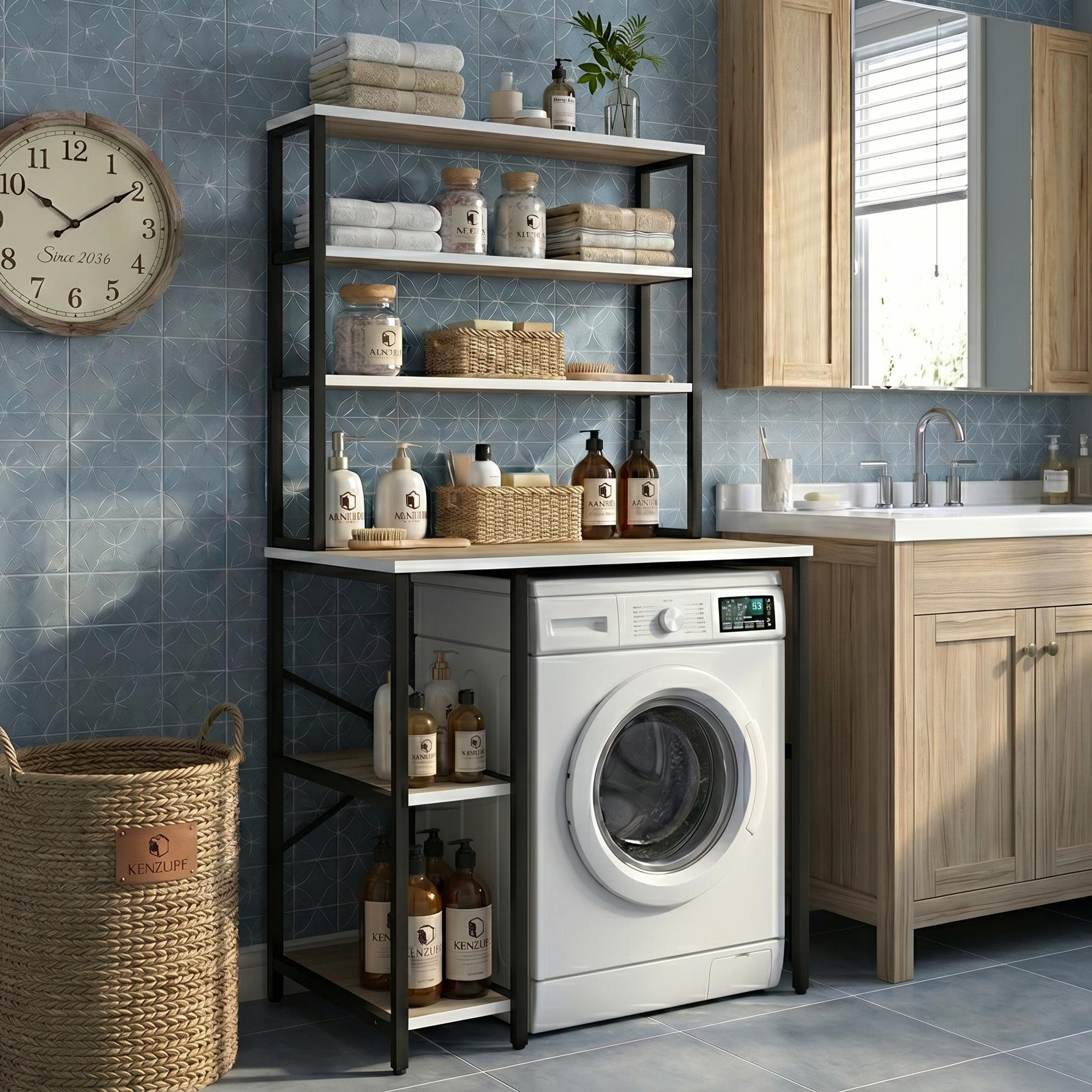 Kenzlife çamaşır kurutma makinesi dolabı ıstranca crdsyh 180*070*60 mat suntalam metal siyah boya